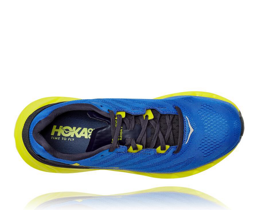 Zapatillas Running Hoka One One Hombre - Elevon 2 - Azules/Verde - RBN504123